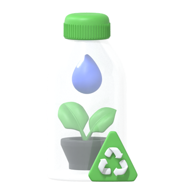 Recycle Bottle 3D Icon 3D Graphic