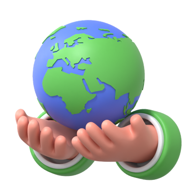 Save Earth 3D Icon 3D Graphic