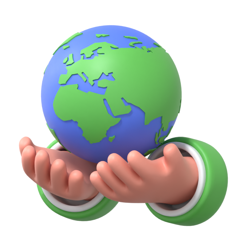 Save Earth 3D Icon 3D Graphic