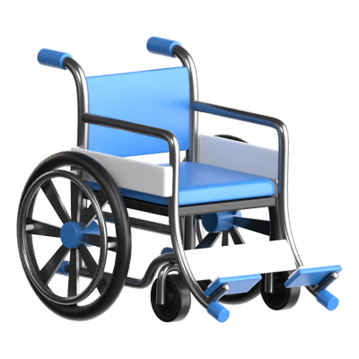 Wheelchair 3D Icon 3D Graphic