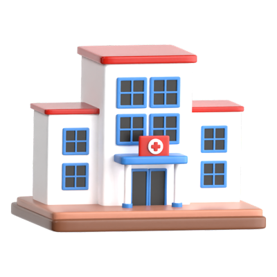 Krankenhaus 3D-Symbol 3D Graphic