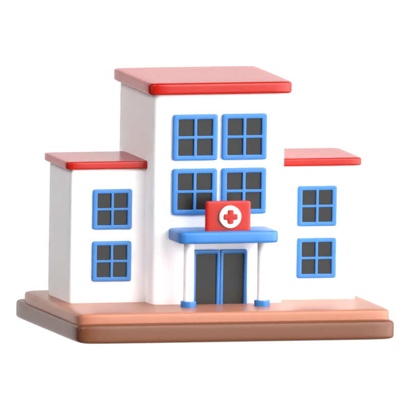 Krankenhaus 3D-Symbol 3D Graphic