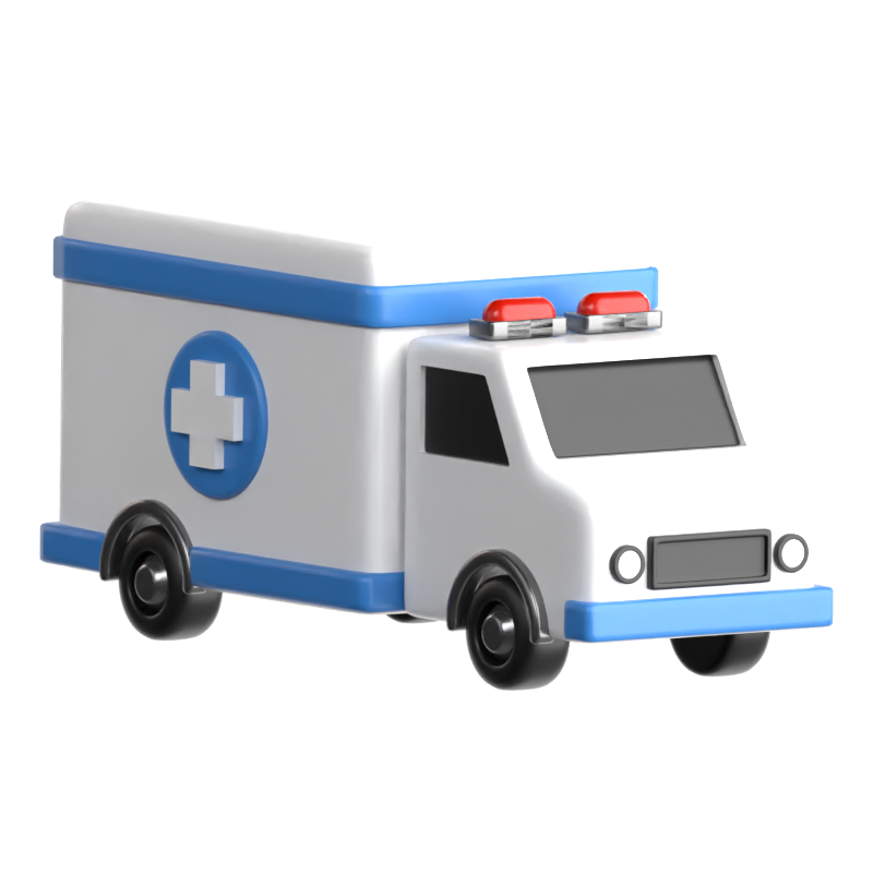 Krankenwagen 3D-Symbol