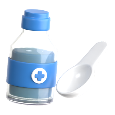 Medical Syrup 3D Icon 3D Graphic