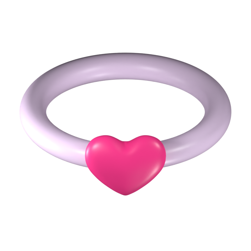 Love Ring 3D Icon 3D Graphic