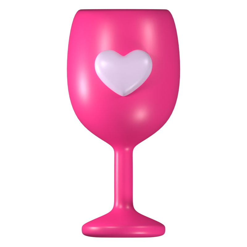 Love Wine 3D Icon