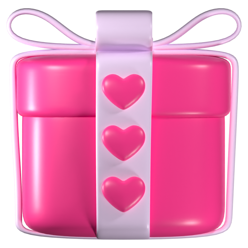 Love Gift 3D Icon 3D Graphic