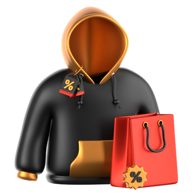 Hoodie Sale 3D Icon 3D Graphic