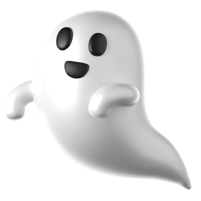 Happy Ghost 3D Icon 3D Graphic