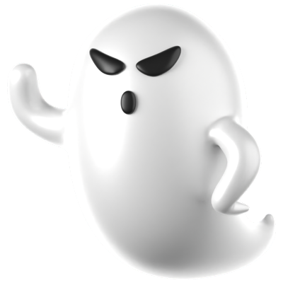 Angry Ghost 3D Icon 3D Graphic