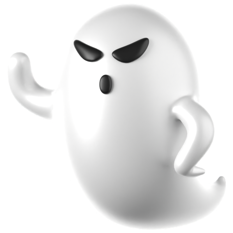 Angry Ghost 3D Icon 3D Graphic