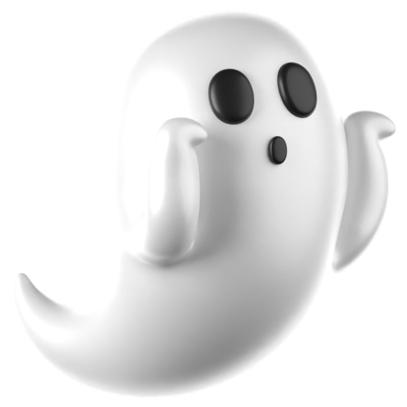 Boo Ghost 3D Icon 3D Graphic