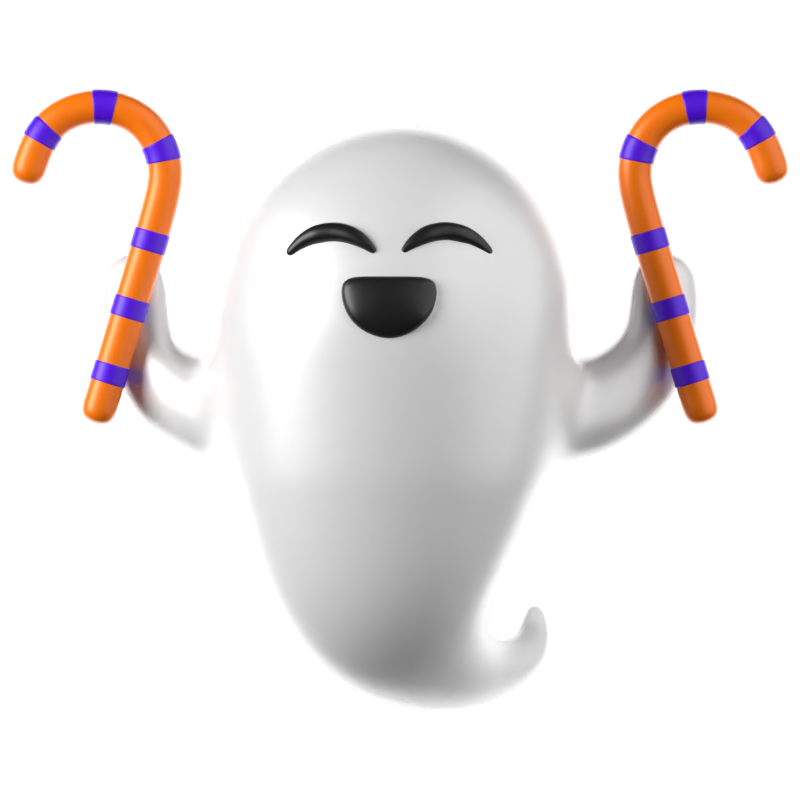 Candy Ghost 3D Icon 3D Graphic