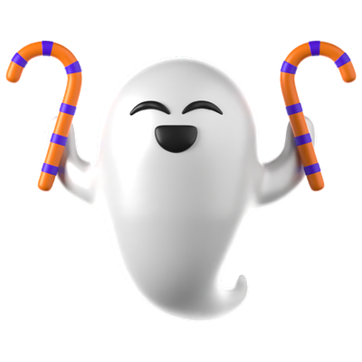 Candy Ghost 3D Icon 3D Graphic