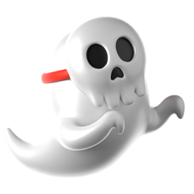 Skull Ghost 3D Icon 3D Graphic