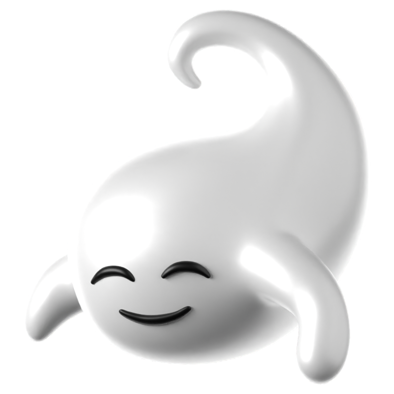 Smile Ghost 3D Icon