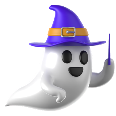 Wizard Ghost 3D Icon 3D Graphic