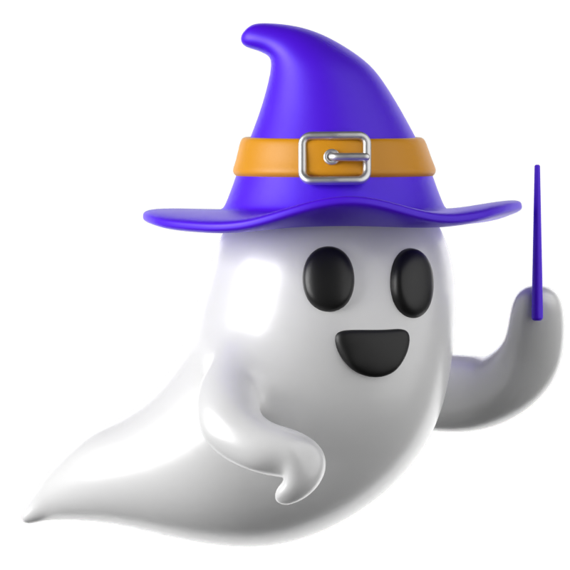 Wizard Ghost 3D Icon 3D Graphic