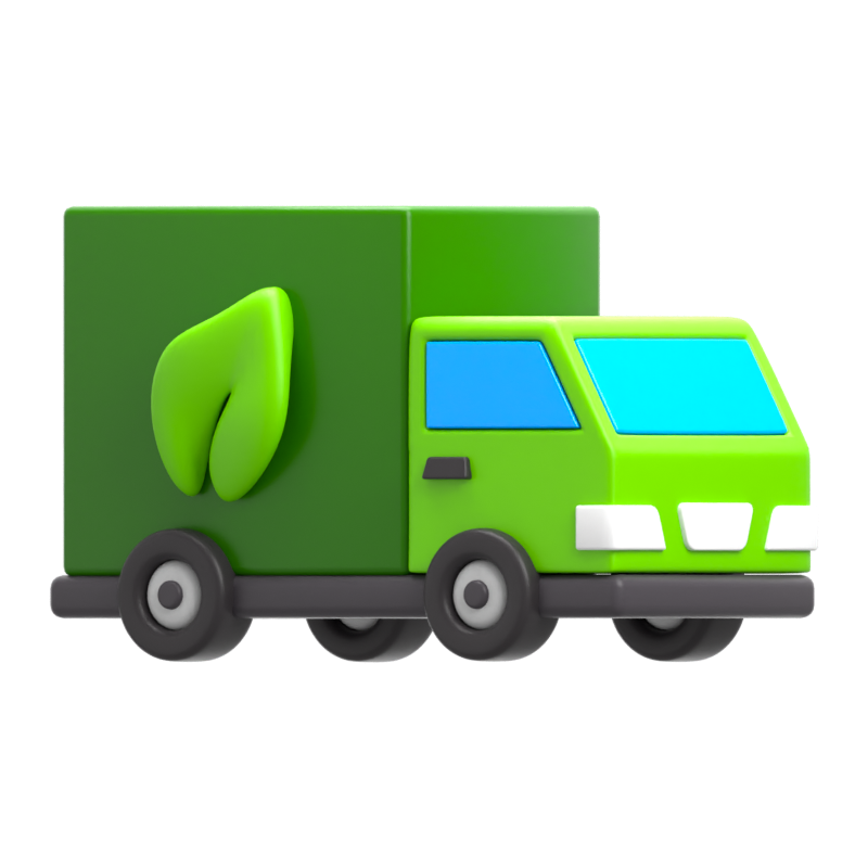 Ökologie-LKW 3D-Symbol 3D Graphic