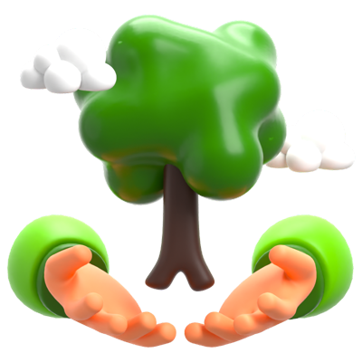 Ecology Tree Care 3D Icon 3D Graphic