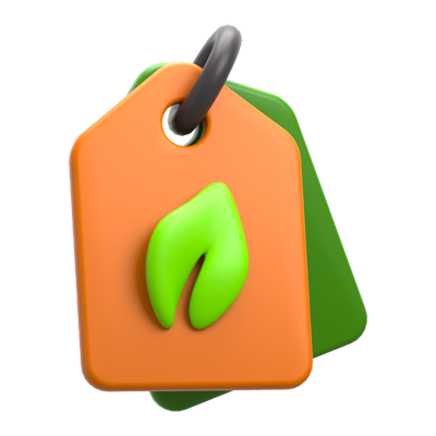 Ecology Price Tag 3D Icon 3D Graphic