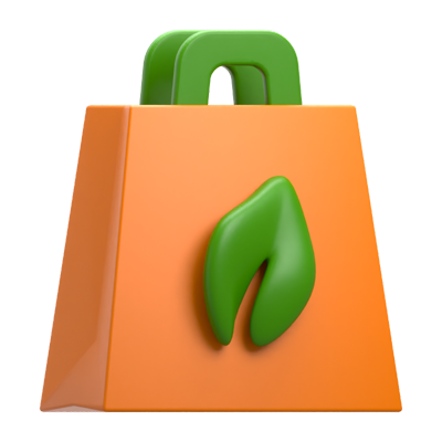 Ecology Bag 3D Icon 3D Graphic