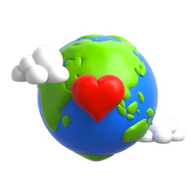 Ecology Earth Love 3D Icon 3D Graphic