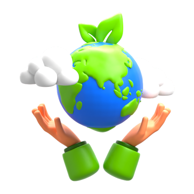 Ecology Earth 3D Icon 3D Graphic