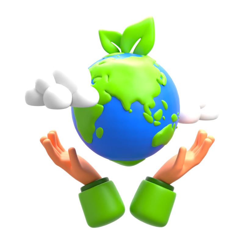 Ecology Earth 3D Icon 3D Graphic