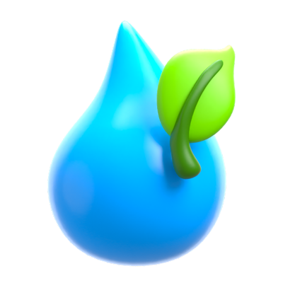 Ökologie Wasser 3D Icon 3D Graphic