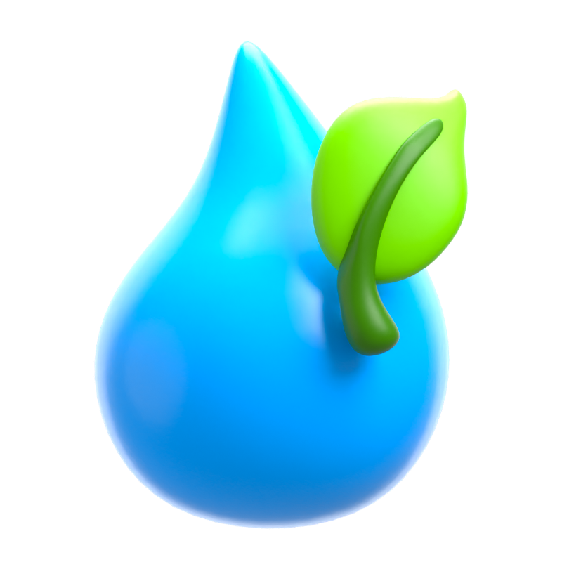 Ökologie Wasser 3D Icon 3D Graphic