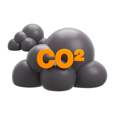 Ökologie Co2 3D-Symbol 3D Graphic