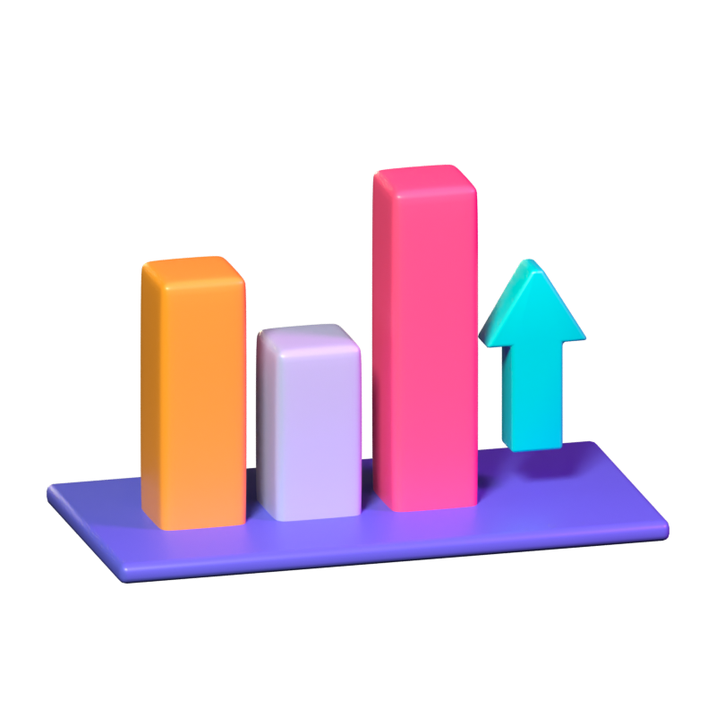 Diagrammleiste 3D-Symbol 3D Graphic