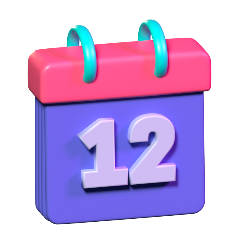 Calendario Icono 3D 3D Graphic