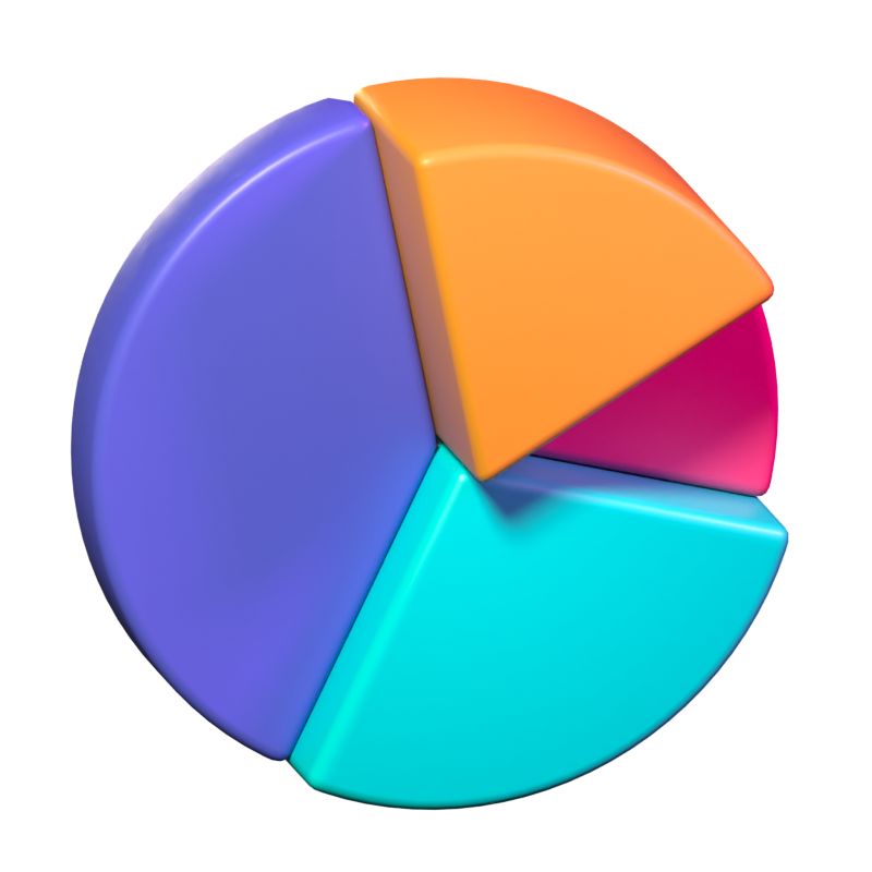 Diagramm Pie 3D-Symbol 3D Graphic