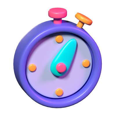 Stopwatch 3D Icon 3D Graphic