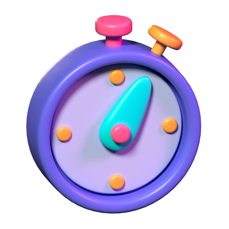 Stopwatch 3D Icon 3D Graphic