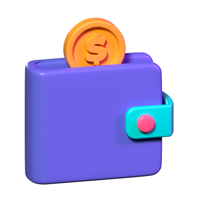 Wallet 3D Icon 3D Graphic