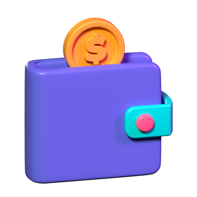 Wallet 3D Icon 3D Graphic