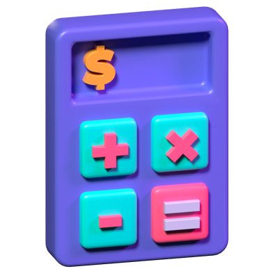 Calculator 3D Icon 3D Graphic