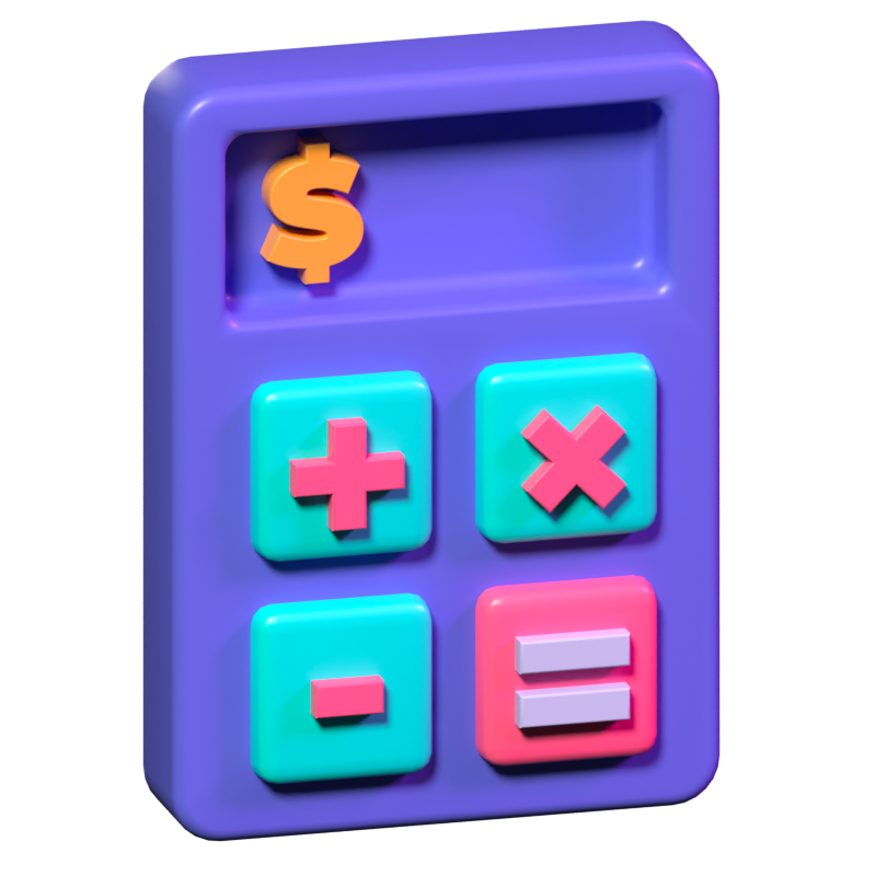 Calculator 3D Icon 3D Graphic