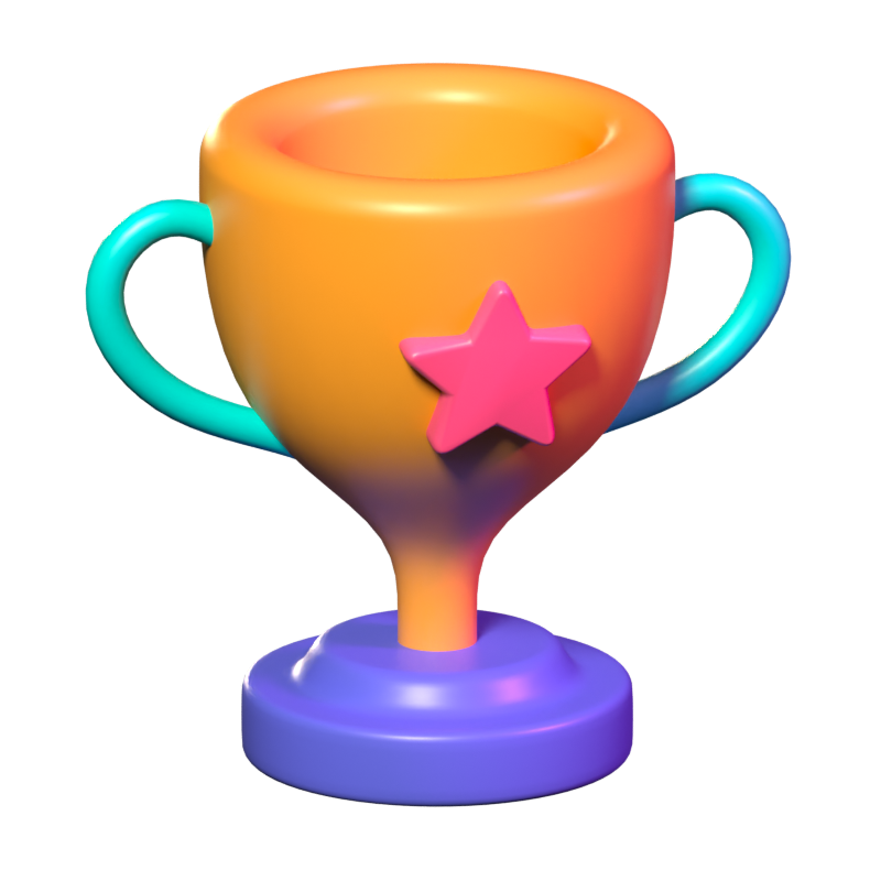 Trophäe 3D-Symbol 3D Graphic