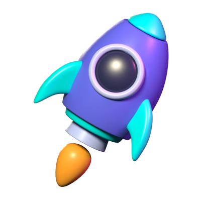 Rocket 3D Icon 3D Graphic