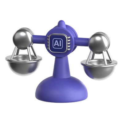 AI-Ethik 3D-Symbol 3D Graphic