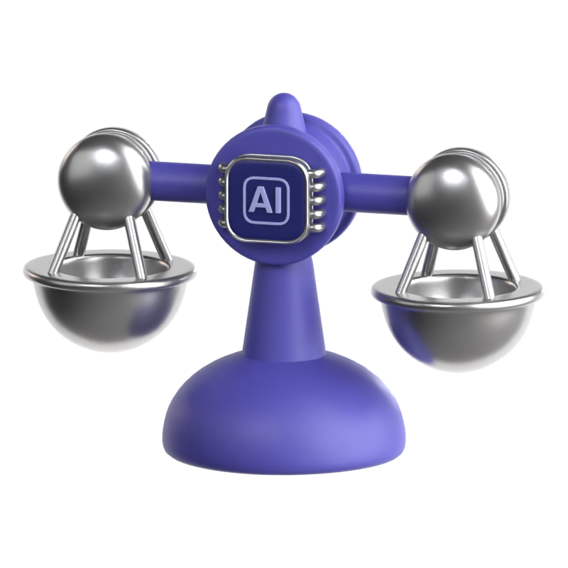 AI-Ethik 3D-Symbol 3D Graphic