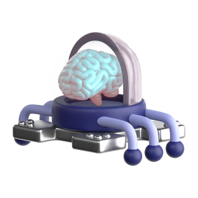 AI Brain 3D Icon 3D Graphic