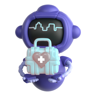 AI Healthcare 3D Icon 3D Graphic