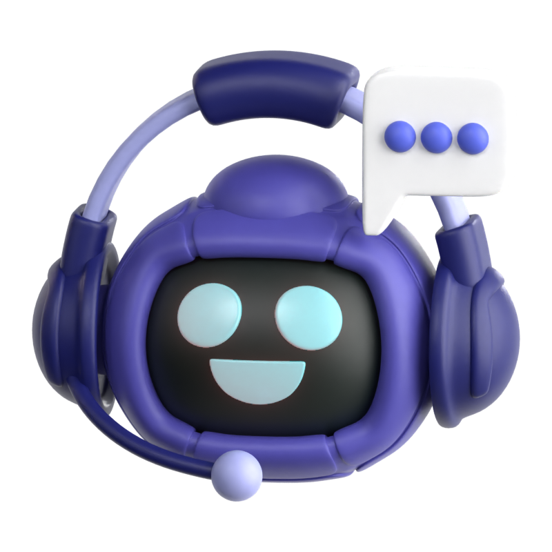 Ícone 3D do chatbot 3D Graphic