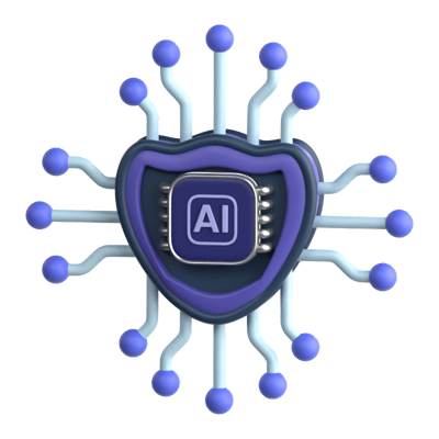 AI Security 3D Icon 3D Graphic