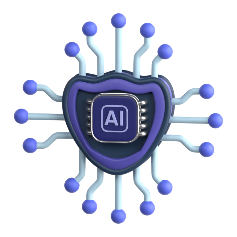 AI Security 3D Icon 3D Graphic